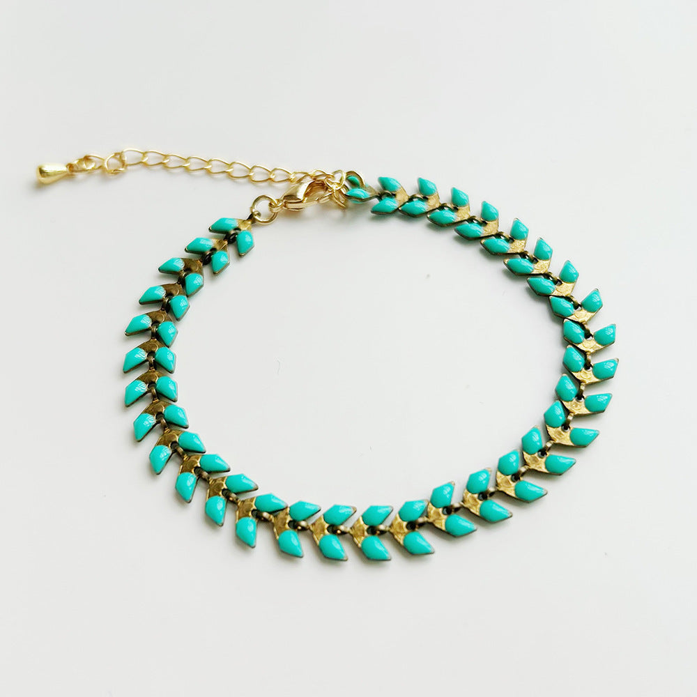 Wholesale Soft Ceramic Woven Smiley Face Bracelet